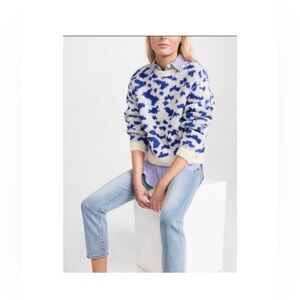 MOTHER | The Crop Jumper Sweater |‎ Feline Friends |  Size Medium
